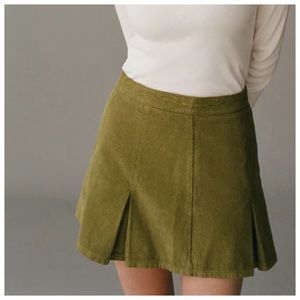 Urban Outfitters pleated corduroy mini skirt